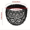 3 peças Boho Hollow Lace Headband Wide Head Wrap Faux Pearl Decor Headband Acessórios de cabelo para mulheres