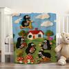 Cartoon Cute The Little Mole Blanket For Sofa Office Bed Plane Travel Sleep Read Relax Camping Soft And Warm