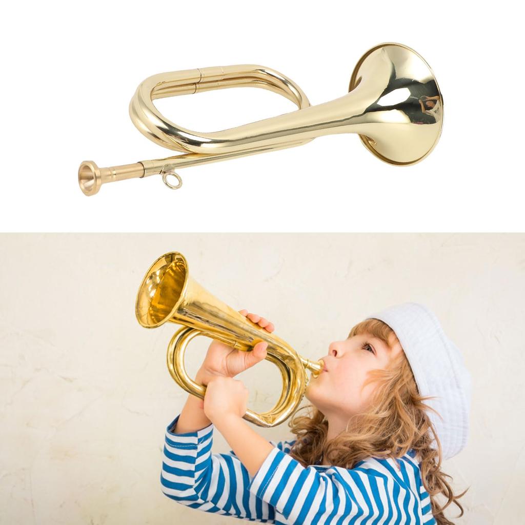 Fockety B-Trompete, Standard Messing Taschen trompete, Professionelles Instrument mit Handschuh, Reinigungstuch, Anfänger-Mundstück, für Schülerband