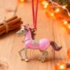 Pony Vánoční ozdoba Kamínková Zvěrokruh Kůň Přívěsek pro Dekoraci Stromku Třpytivý Sváteční Přívěsek Kůň pro Štěstí Tématická Dekorace