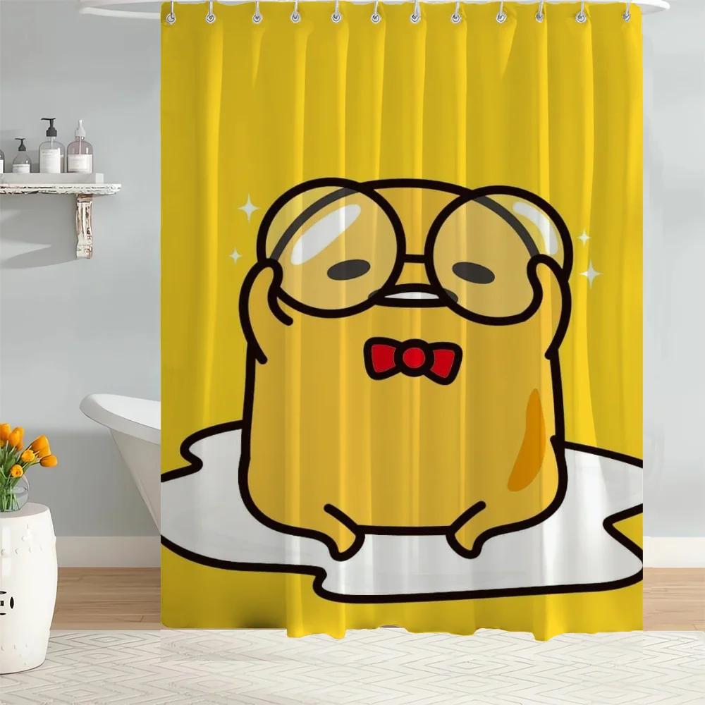 

Curtains In The Bathroom Shower Curtain Home Tentacles Gudetama Waterproof Fabric Bathroom Curtains Bath Sets Accessories Set W60H190(CM)-1 Pcs