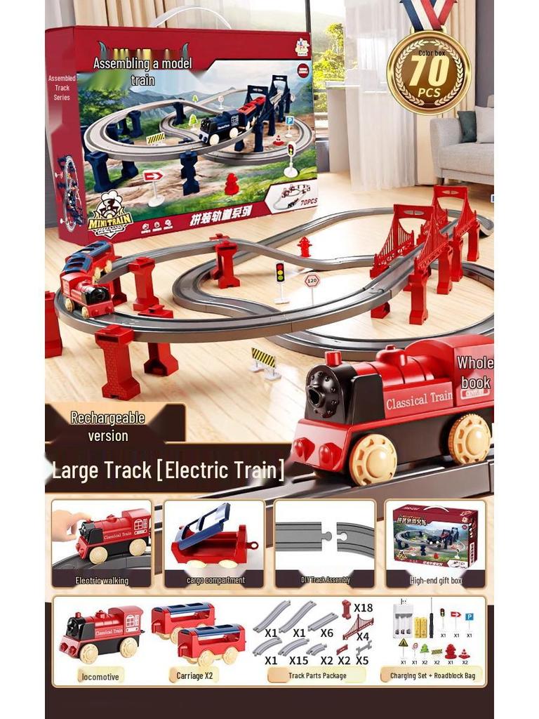 Electric High-Speed Rail Train Set - Educational Toy for Kids, Boy's Birthday Gift, Children's Day Present