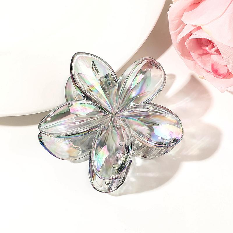 Flower Hair Claws Transparent Hairpin Sweet Ponytail Hair Accessories