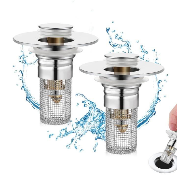 Universal Anti-Clog Bounce Filter Drain Stopper for Wash Basins