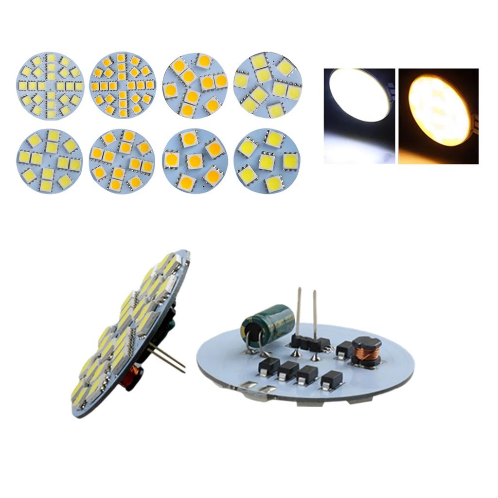 Mini 1W 2W 3W 3.5W G4 Back Pin Round Board LED Bulb DC 12V 24V Lamp For Car Boat Home Spotlight Cabinet Lighting Replace Hologen