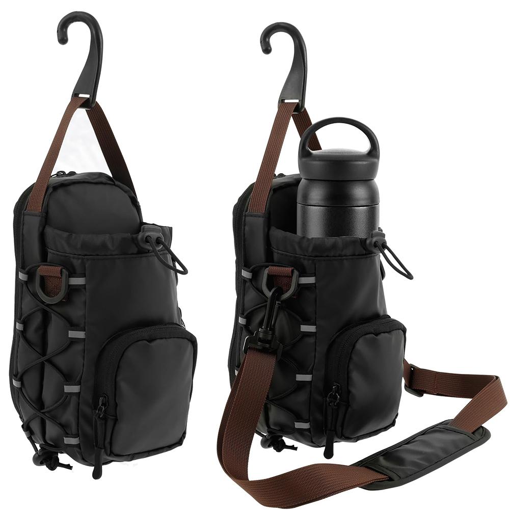 Magnetic Gym Chest Pouch W/ Bottle Holder Gym Crossbody Bag Gym Bottle Carrier Bag for Gym Sports Travel Carry-on Items