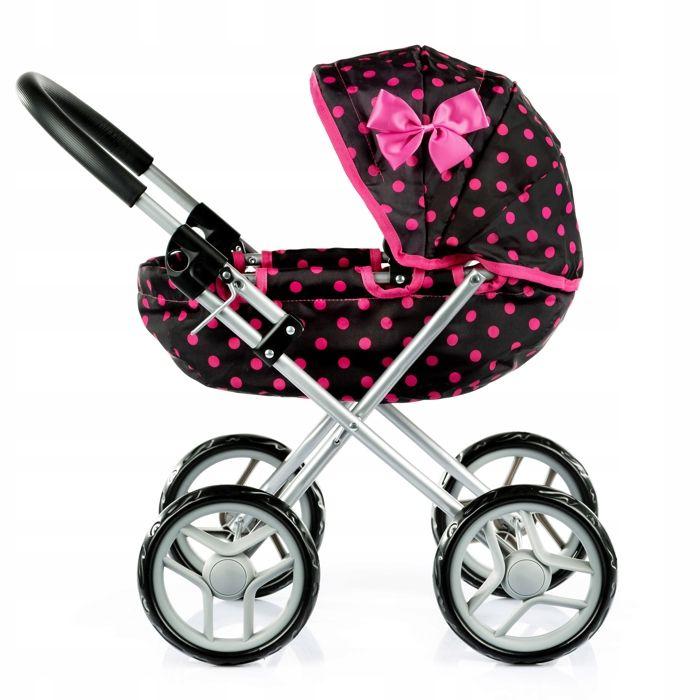 Poussette pour poupée avec nacelle profonde, pliable, roues mousse-gomme - KINDERPLAY (KP0260G)