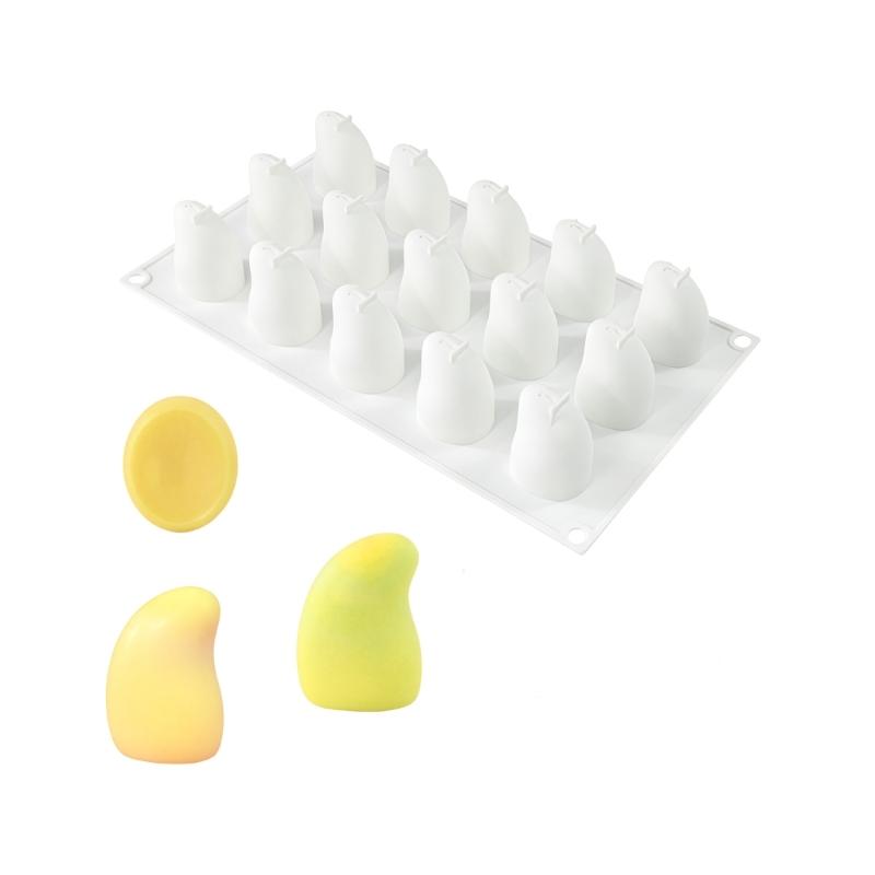 Multipurpose 3D Mangos Shape Silicone Molds For Creating Mousse Cakes Pastry Ice Cream And Chocolate Treats Baking Tray