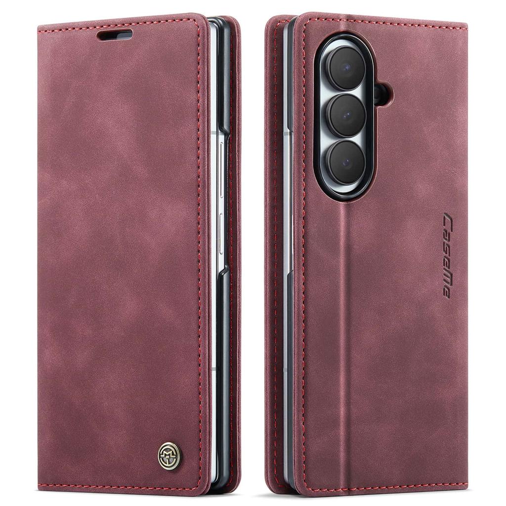 Leather Flip Wallet Case for Samsung Galaxy Z Fold 8 Ultra Magnetic Folio Card Holder Kickstand Shockproof TPU Protective Cover