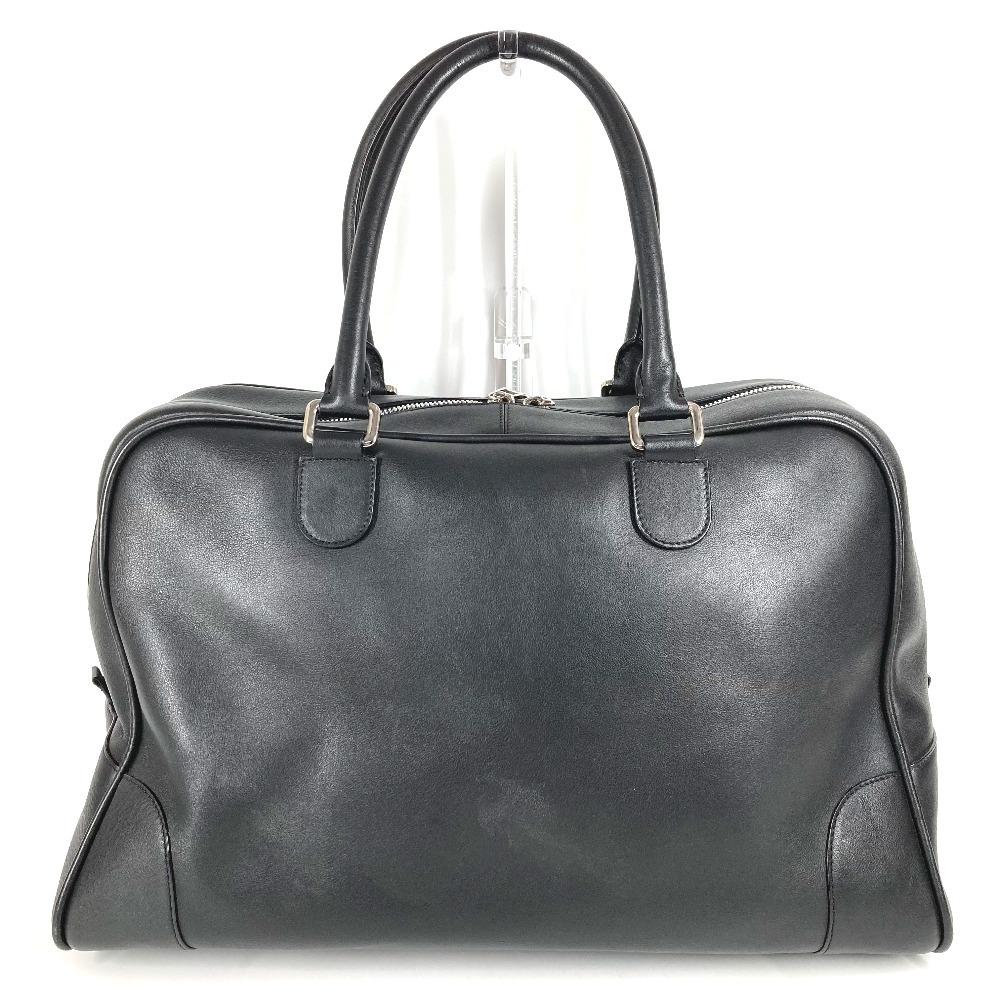 Loewe Amazona 44 Shoulder Bag Hand Bag Leather Black/White