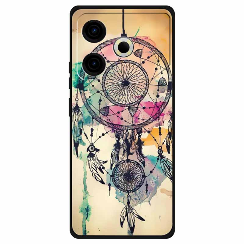 For Tecno Pova 6 Neo Case Silicone Soft Flower Space Fashion Cover For Tecno Phantom X2 Pro Cases Landscape Paint Covers Cute