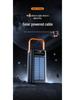 Large-Capacity 120W Solar Power Bank with 100,000mAh and Built-in Fast Charging Cable for Outdoor Use