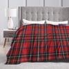Plaid Stewart Tartan Blanket Spring Christmas  Multifunction Lightweight Thin Throw Blankets for Bedding Couch Bedding Throws