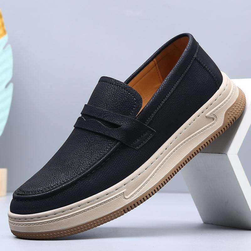 Fashion Handmade Leather Men's Casual Shoes Classics Dress Shoes Moccasins Slip On Loafers Driving Shoes for Men Outdoor Business Flats
