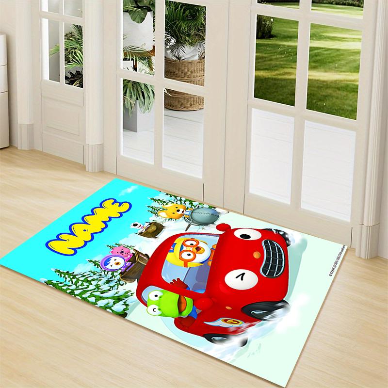 Custom Name Pororo Friends Adventure Carpet Rug Customizable Soft Washable Anti-Slip Home Living Room Sofa Mats Personalized Rug. 0909165