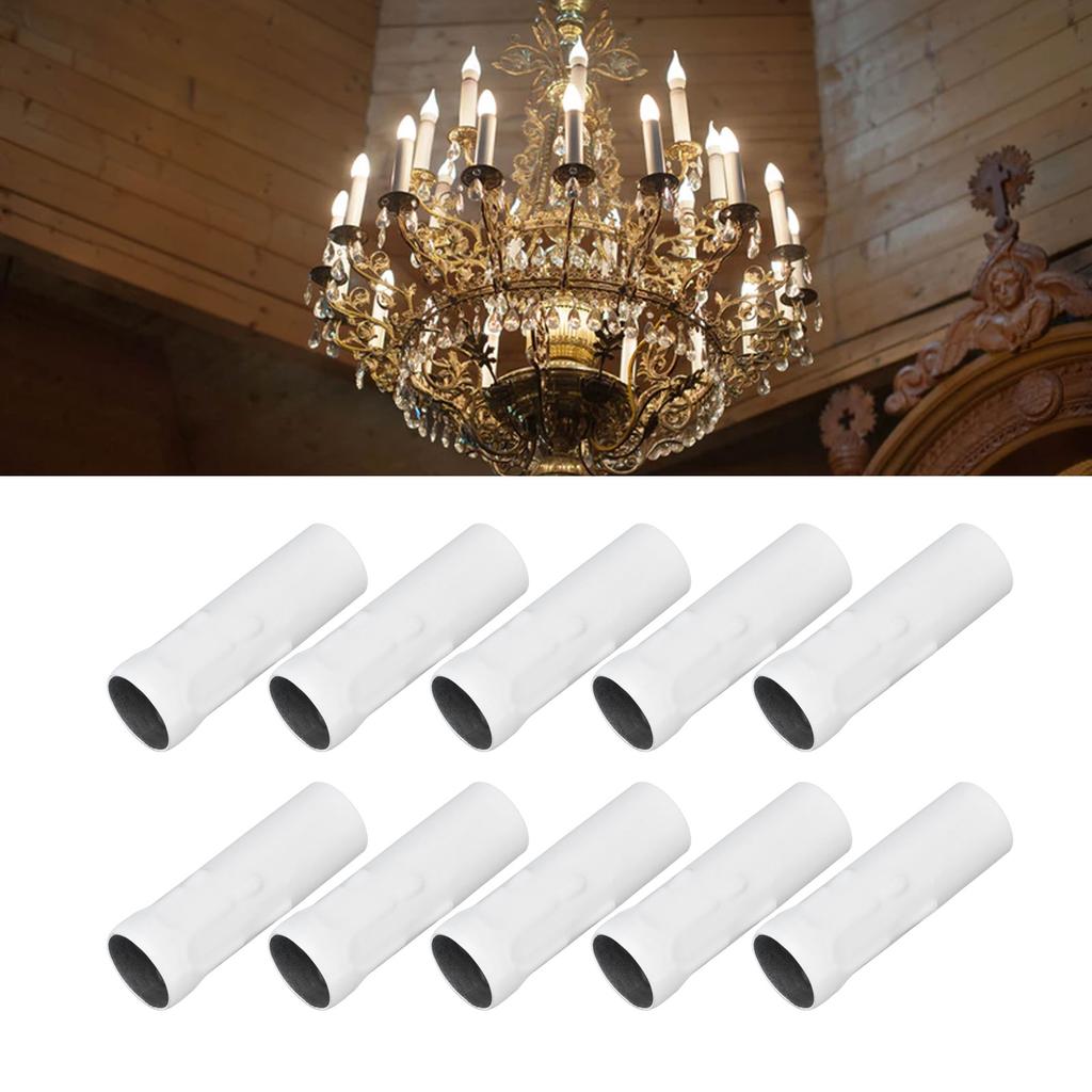 10Pcs E14 Metal Tube for Candle Lamp Holder Lamp Base Lighting Accessories 25x80mm