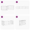 Vidaxl Foldable Dog Gate, With Door, 4 Panels, White, 320 Cm
