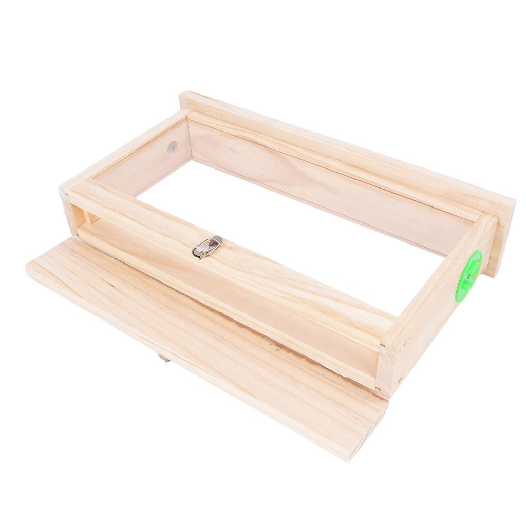 Bee Breeding Box Double Sided Acrylic Board Wooden Bee Hive Observation Box with Vents Beekeeping Supplies