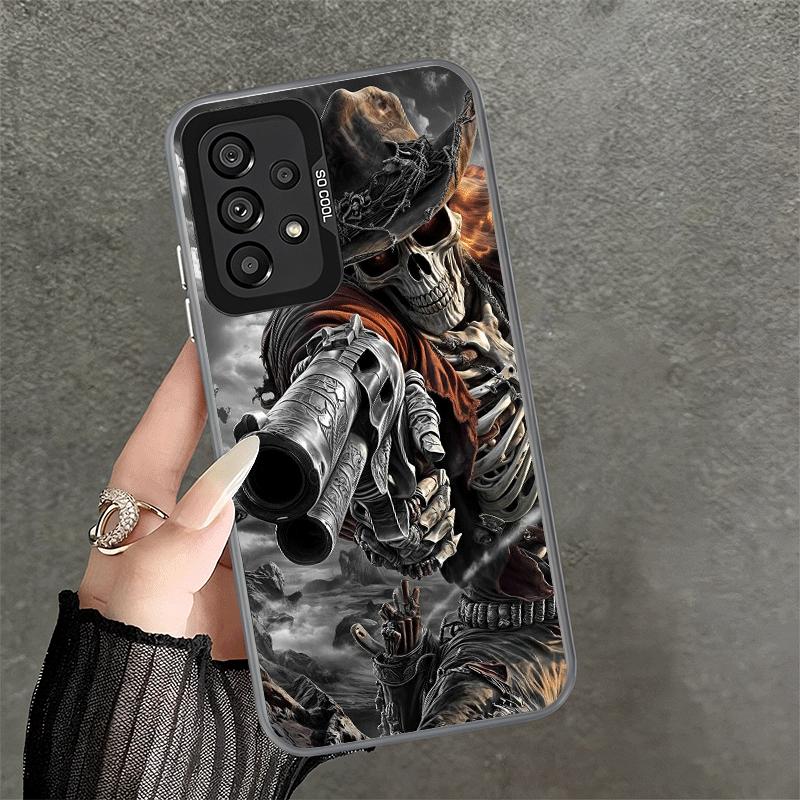 Sensemann Totenkopf Skelett Pistole Weiche Handyhülle für Samsung A17 A16 A15 A14 A13 A57 A56 A55 A54 A53 A37 A36 A35 A34 A33 A26 A25 A24 A2
