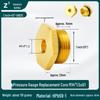 Threaded Core Pressure Reducing Gauge Fitting, Male 1/5'' to 2/5'' to 1/10'' Copper Connector, Core: 1/25'', 3/25'', 1'', 2''.