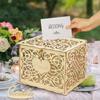 With Pattern Invitation Gift For Wedding Card Party Supplies Card Box Wedding Decoration Wooden Box