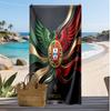 Portugal Football Print Beach Towel Quick Dry Super Absorbent Soft Bath Towel for Swimming Beach Travel Fan Souvenir Gift