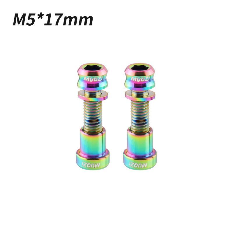 1/2Pcs Titanium Bolt M5X17Mm M5X19Mm Bicycle Nut Titanium Alloy Stem Bolts Road Folding Bike Screw Accessories