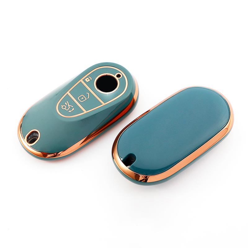 

Автомобильный брелок Gold Edge для Mercedes Benz CS Class W223 W206 S350 S400 S450 S500 C200 C260 TPU чехол для автомобильного ключа аксессуары серый