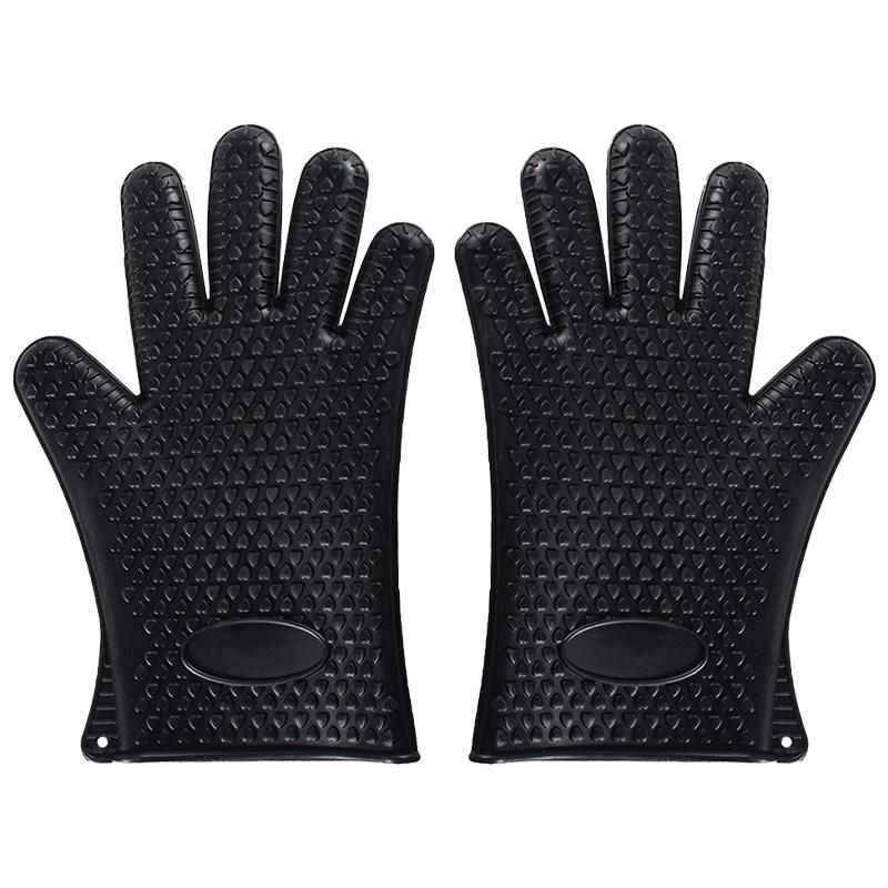1/2Pcs Oven Mitts Baking Gloves 230 Heat Resistant Silicone Glove Kitchen Thicken Barbecue Oven Cooking Glove BBQ Grill Gloves