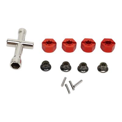 12mm Hex Hubs Wheel Adapters Aluminum Alloy RC Hex Wheel Hub Adapter with Cross Wrench for RC Car Upgrades Accessories