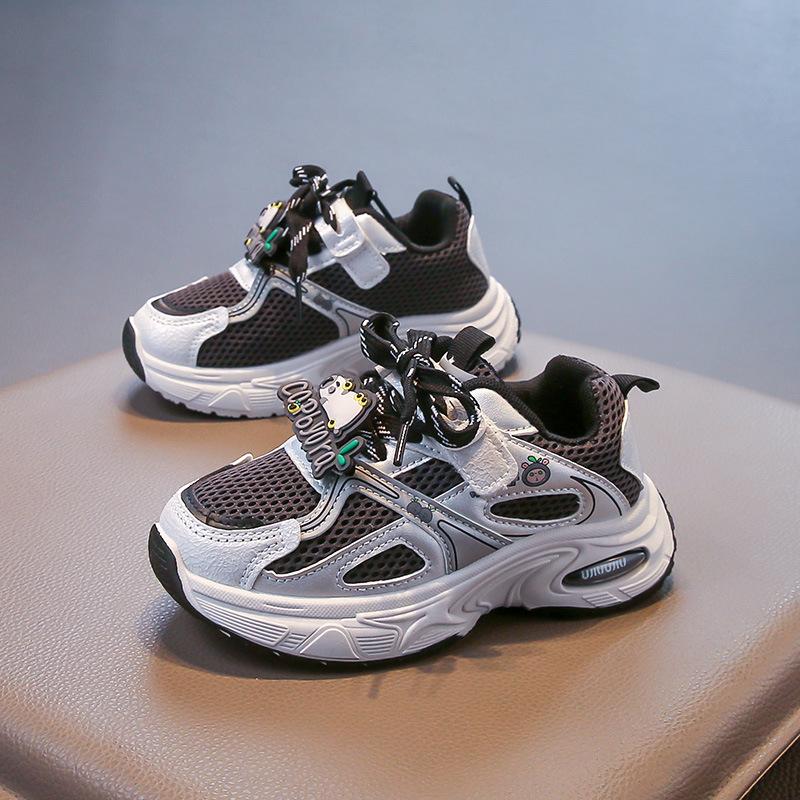 

Children s sports shoes 2025 new girls breathable net shoes boys soft sole non-slip primary school students spring and autumn dad shoes 26