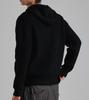 Button Seoul Minimal Hooded Zip-Up Knit Cardigan (Black)
