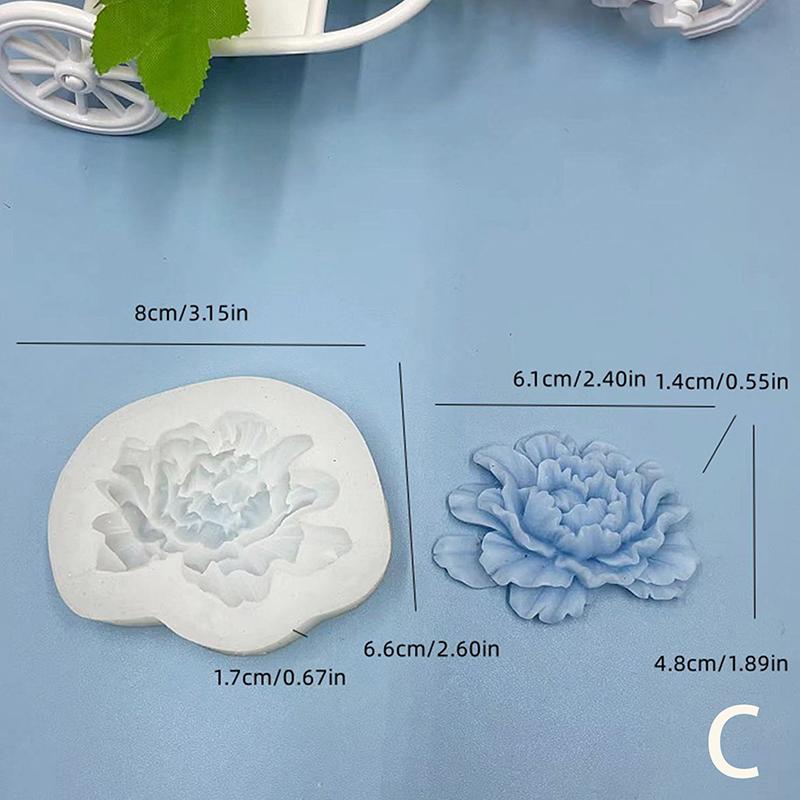 Lotus Gardenia Cake Decorations Silicone Mold Diy Kitchen Baking Handmade Soap Mold Aromatherapy Gypsum Cake Chocolate Mold