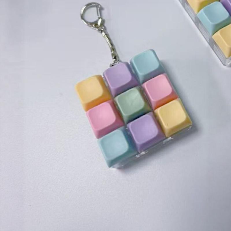 Nová klíčenka Fidget DIY Klávesnice Fidget Klíčenka Klíče Tlačítko Úleva od stresu Prst Klávesnice Krytka 9Klíčů Zkrácení času Klikací hračka