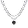 17KM Collana Trendy a Forma di Cuore Stratificabile Unisex Design Personalizzato Catena Clavicolare Hip Hop Stile Minimalista Gioielli Collana
