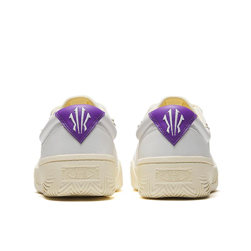 New Anta Owen Hélà TRIBE Cushioning, Wear Resistant Low Top Skateboard Shoes Unisex White Gray Purple 112531805SF-2