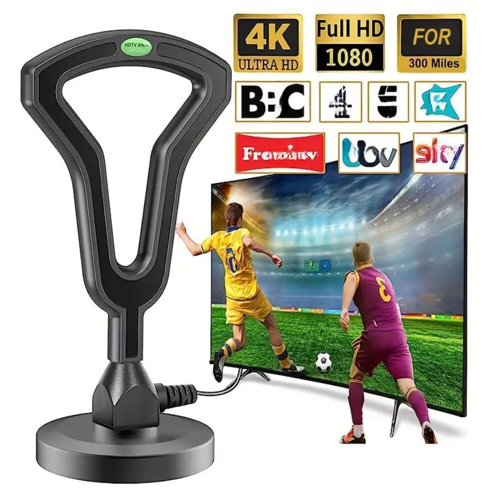 Digital HD TV Antenna with Strong Magnetic Base - Indoor Outdoor TV Reception Newest 2025 Model
