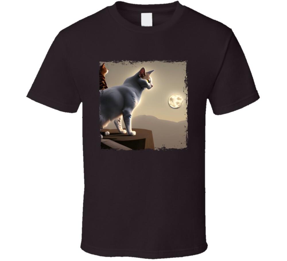 

Cats Looking At The Moon T Shirt S