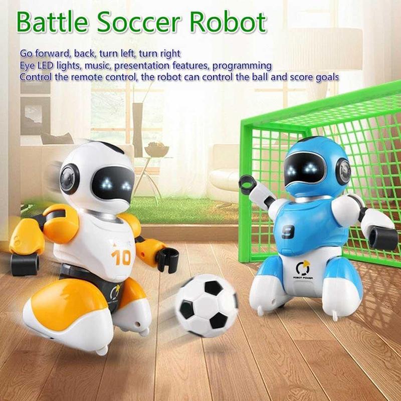 RC Fotbalový Robot Chytrá Fotbalová Bitva Dálkově Ovládaní Roboti S Hudbou Rodič-Dítě Elektrické Vzdělávací Hračky Pro Děti Dárky