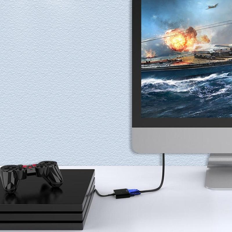 VGA-Adapter, Vergoldeter Anschluss, Schnelle Übertragung, Hohe Auflösung Für Desktop, Laptop, HDTV, Video-Unterstützung
