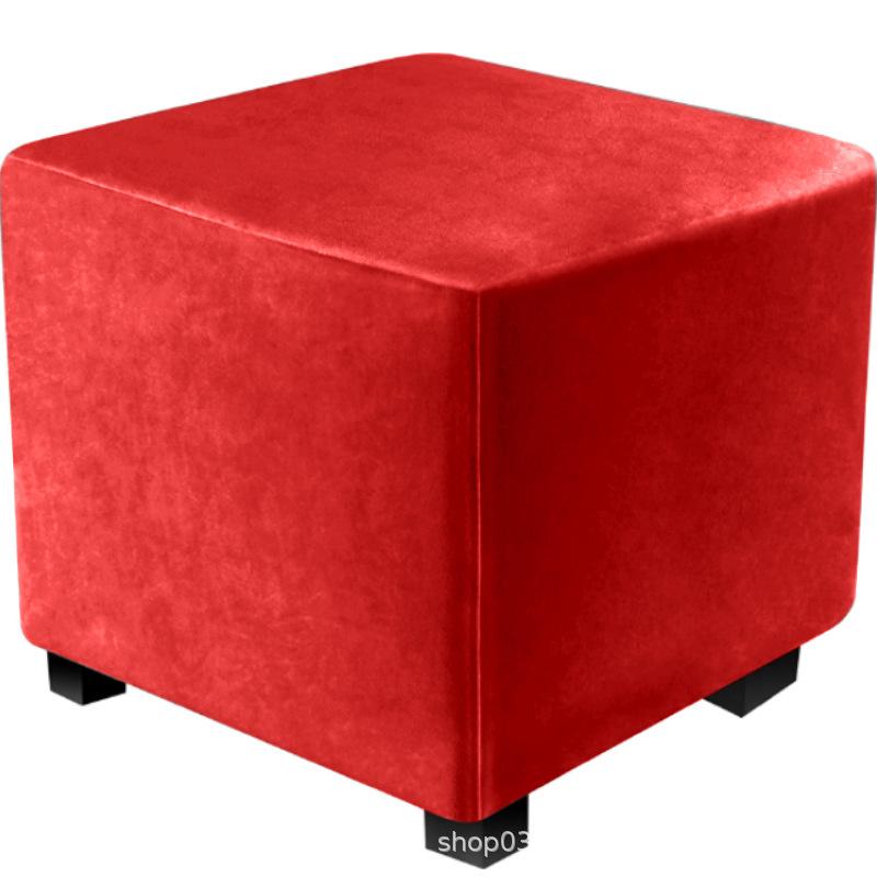 Confezione completa elastica addensata Copri poggiapiedi per divano in velluto di volpe argentata, antipolvere, lavabile, resistente ai graffi di gatto, copri sgabello basso per sgabello