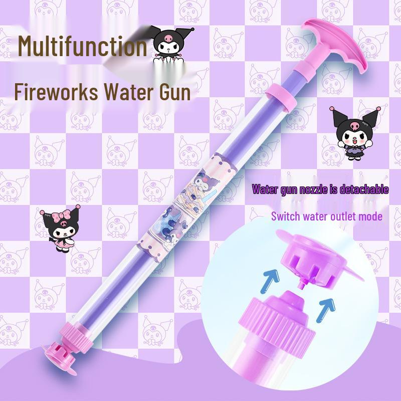 Popular Cartoon Fireworks Water Gun - Large Capacity Pull-Out Water Toy for Kids