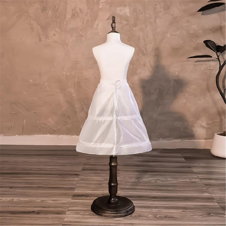 Flexible Hoop Skirt For Kids Special Occasion Anti Slip Waistband Crinoline Breathable Layered Support