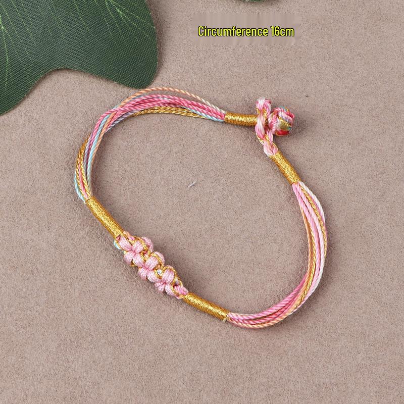 Ethnic Style Five-Color Handmade Dragon Boat Festival Bracelet – Versatile Couple Gift with Colorful Zongzi Charm