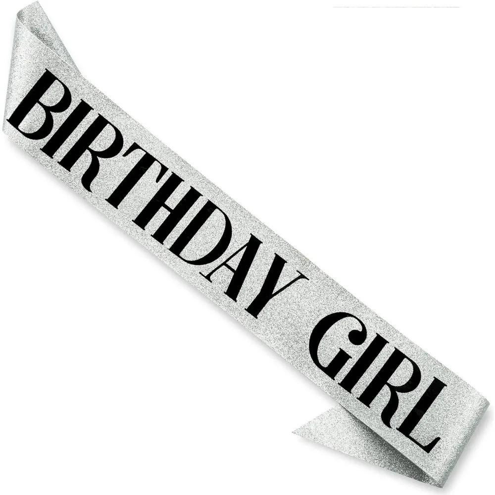 Birthday Party Shoulder Strap. Glitter Etiquette Sash. “birthday Girl Queen”. Birthday Girl Waist Belt. Ribbon.
