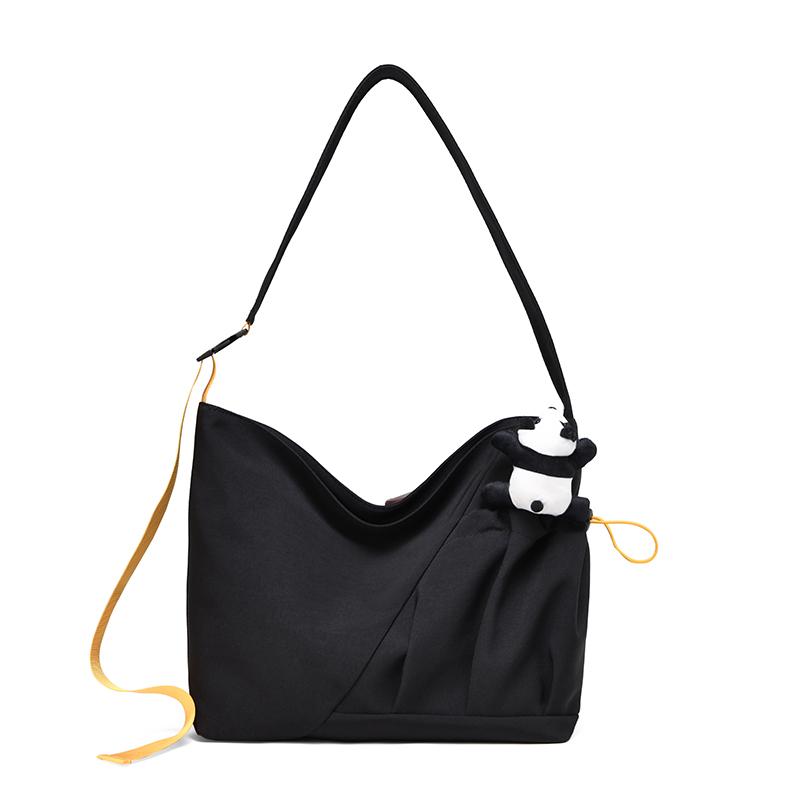 

Женская наплечная сумка большой вместимости, сумка-кроссбоди для поездок на работу, студенческая сумка для занятий чёрный