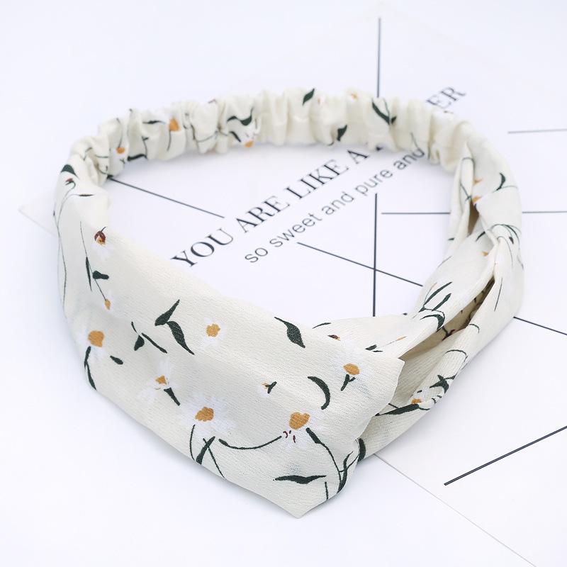 Women Girls Summer Bohemian Hair Bands Print Headbands Retro Cross Turban Bandage Bandanas HairBands Hair Accessories Headwrap