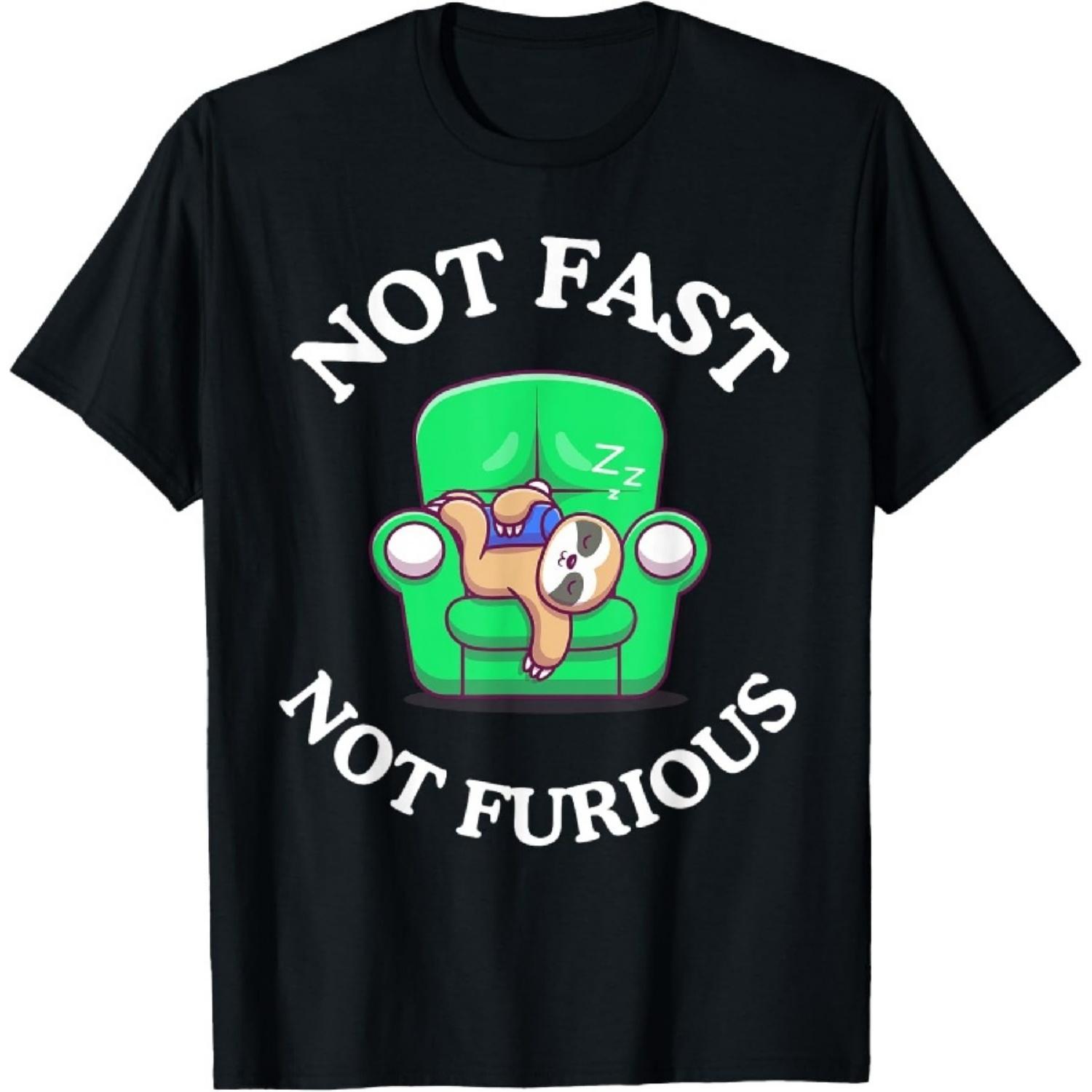 Not Fast Not Furious Sloth T-Shirt4 S