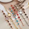 Dames Ronde Kristallen Armband Horloge Dames Quartz Klok Polshorloges