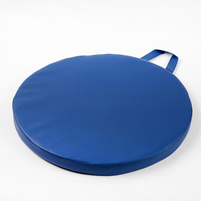 Camping Seat Pad Portable Outdoor Cushion Minimalist PU Leather Mat with Handle for Hiking Picnic Beach Foldable Round Stool